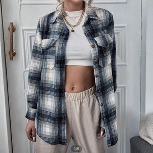 Shein Flannel Shirt Jacket